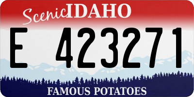ID license plate E423271