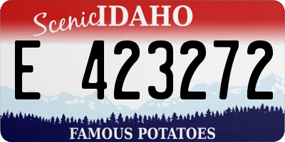 ID license plate E423272