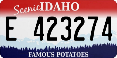 ID license plate E423274