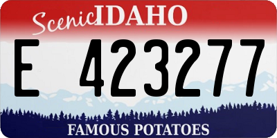 ID license plate E423277