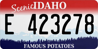 ID license plate E423278
