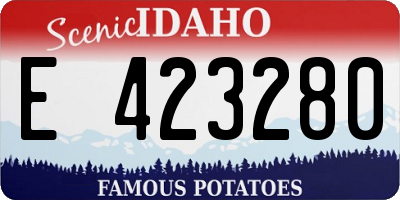 ID license plate E423280