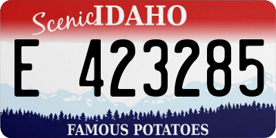 ID license plate E423285