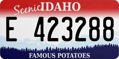 ID license plate E423288