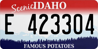 ID license plate E423304