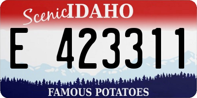 ID license plate E423311
