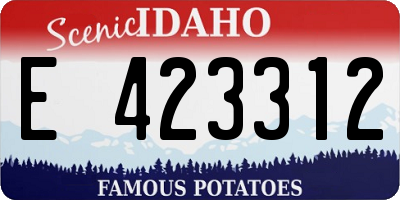 ID license plate E423312