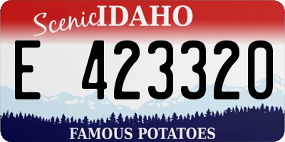 ID license plate E423320