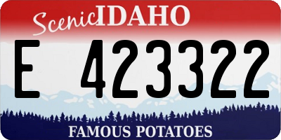 ID license plate E423322