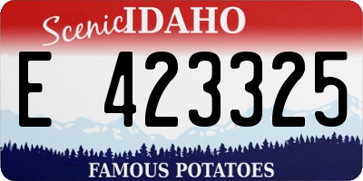ID license plate E423325