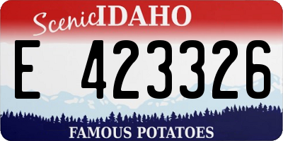 ID license plate E423326