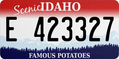 ID license plate E423327