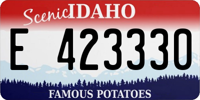 ID license plate E423330