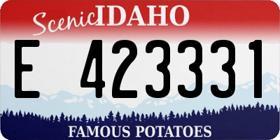 ID license plate E423331
