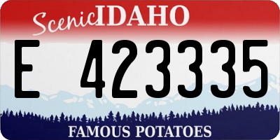 ID license plate E423335