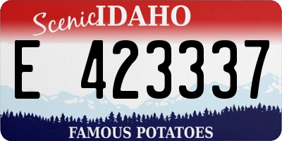 ID license plate E423337