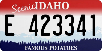 ID license plate E423341