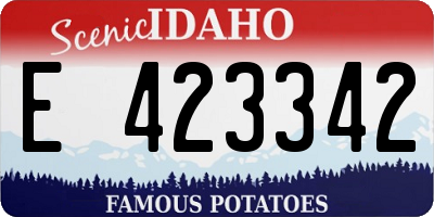 ID license plate E423342