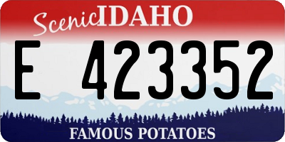ID license plate E423352