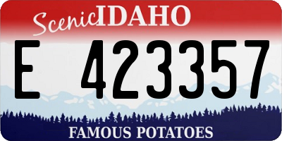 ID license plate E423357