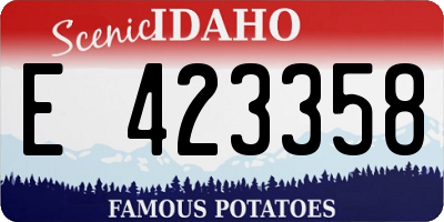 ID license plate E423358