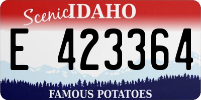 ID license plate E423364