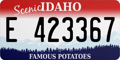 ID license plate E423367