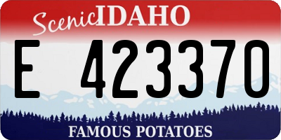ID license plate E423370