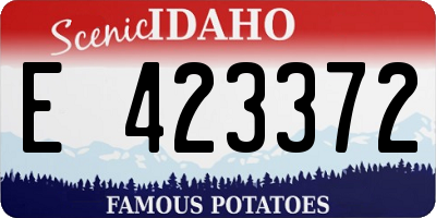 ID license plate E423372