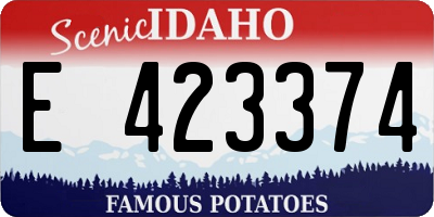ID license plate E423374