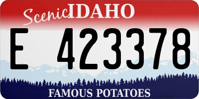 ID license plate E423378