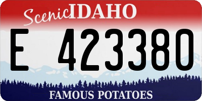 ID license plate E423380