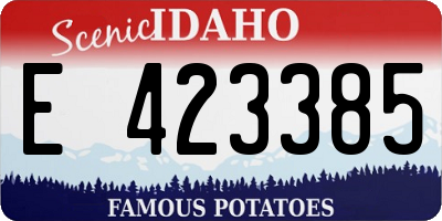 ID license plate E423385