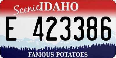 ID license plate E423386