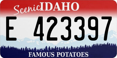 ID license plate E423397