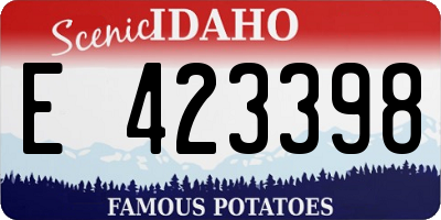 ID license plate E423398