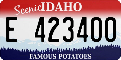 ID license plate E423400