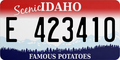 ID license plate E423410