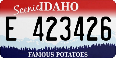 ID license plate E423426