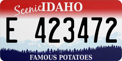 ID license plate E423472