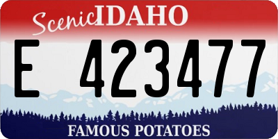 ID license plate E423477