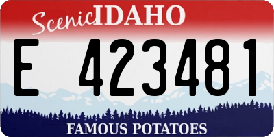 ID license plate E423481