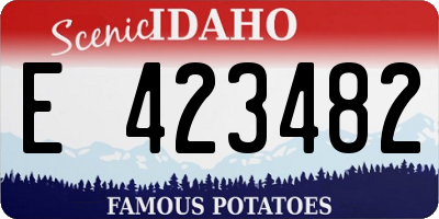 ID license plate E423482