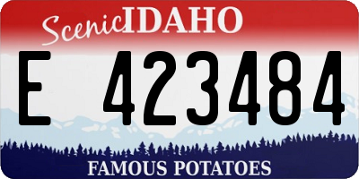 ID license plate E423484