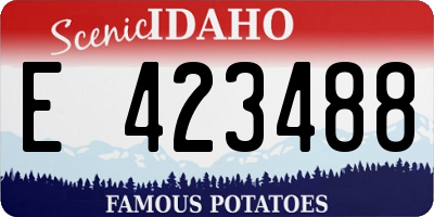 ID license plate E423488