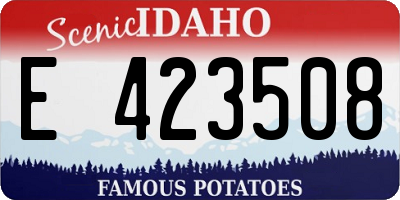 ID license plate E423508