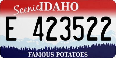ID license plate E423522