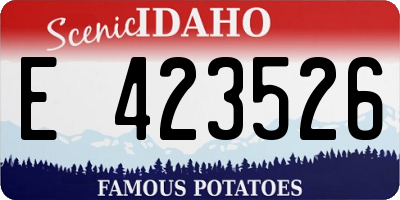 ID license plate E423526