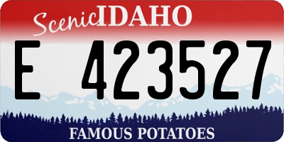 ID license plate E423527
