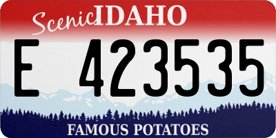 ID license plate E423535
